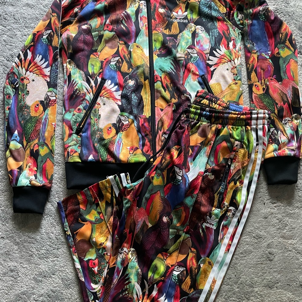 Adidas x Farm Rare Passaredo Parrot Bird Track Jacket & Pants